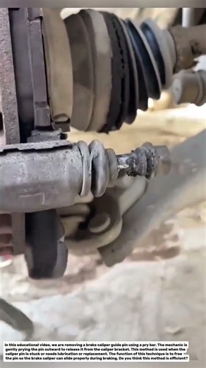 Car Brake Caliper Pin Removal Using Pry Bar | Brake System Maintenance – FutureSphere.