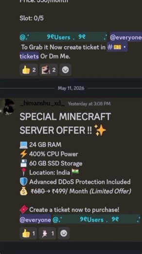 🌐 Minecraft Server Hosting 24/7 (FREE & PAID Options) 🚀