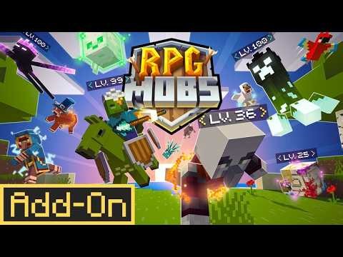 Minecraft Mobs Can Now Reach LEVEL 100! (RPG Mobs Add-On)