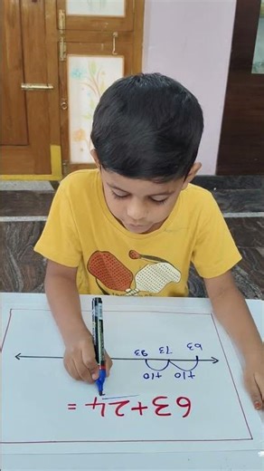 2-Digit Addition Using Number Line Method | Easy Math for Kids