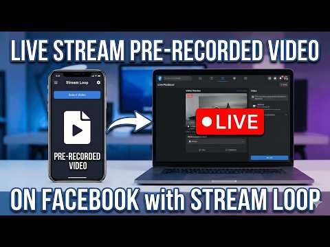 Stream Loop App Tutorial: How to Live Stream Pre-Recorded Video on Facebook (Stream Loop App)