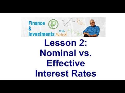 Finance Course – Lesson 2: Nominal vs. Effective Interest Rates