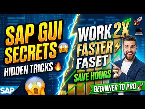 SAP GUI Tips & Tricks| Boost Productivity Fast(Beginner to Pro)|SAP GUI Settings Explained #sapgui