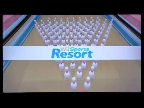 Wii Sports Resort 100-pin Bowling PERFECT score using 12 secret strikes