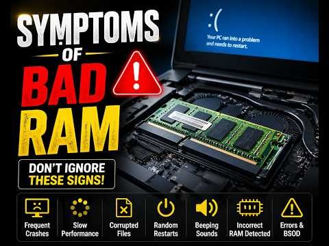 symptoms of bad RAM in pc