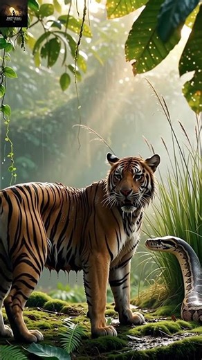 Tiger vs Giant Python 😱 The Jungle Trap Nobody Survives | Epic AI Battle #python #animalfight
