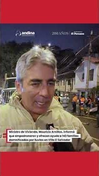 MTC: 143 familias afectadas por lluvias en Villa El Salvador fueron empadronadas y reciben ayuda