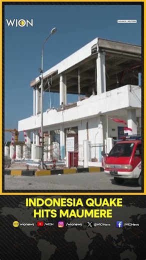 Powerful Indonesia Earthquake Damages Maumere Port Building | WION Shorts