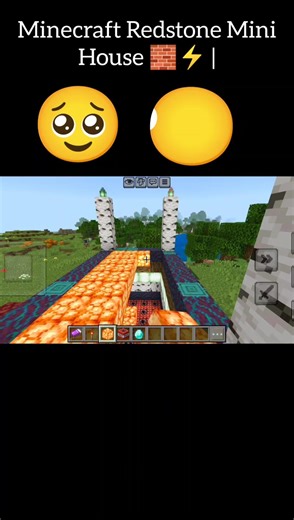 Minecraft Redstone Mini House 🧱⚡ | Automatic Brick House Build Tutorial | Secret Redstone Base 😱