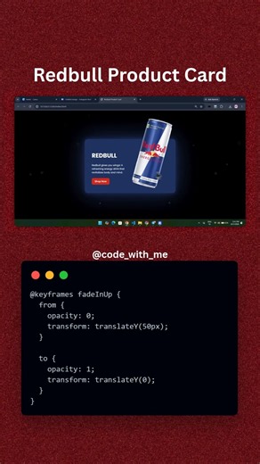 Red Bull Product Card with CSS 🔥