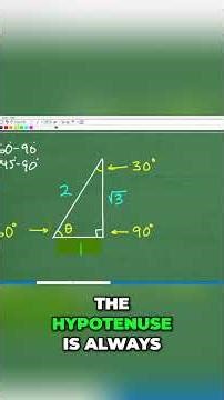 Master Special Right Triangles 30 60 90 deg & 45 45 90 deg #math #maths #geometry #trigonometry