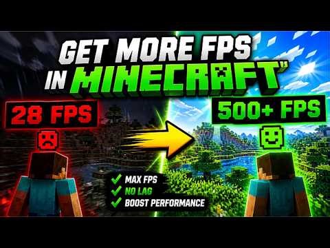How to get More FPS in Minecraft and Fix lags and stutters🛠️