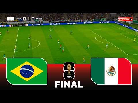 BRAZIL vs MEXICO - FIFA WORLD CUP 2026 FINAL | Full Match All Goals | Pes 21 Gameplay Simulation