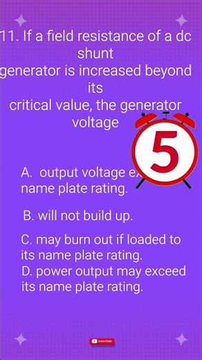 If a field resistance of a dc shunt \rgenerator is increased beyond its \rcritical value