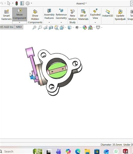 Butterfly valve | Solidworks | #solidworks #mechanicalengineering #solidworkstutorial