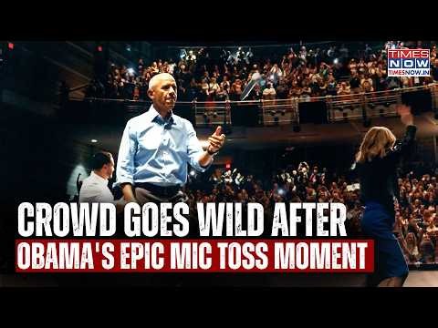 Obama Re-Creates Iconic Mic Toss Moment At El-Sayed’s Rally | US Midterms Ohio Highlights