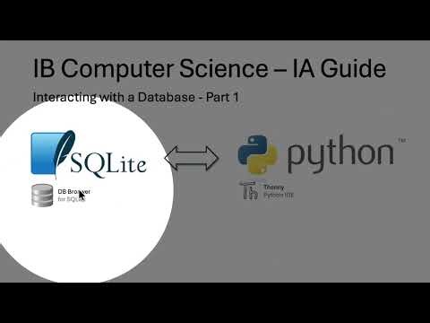 IB Computer Science IA Guide (Part 1) - Database