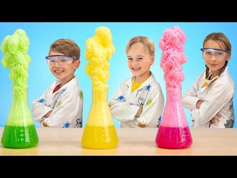 Vlad and Niki Making Giant Bubbles and Magnetic Slimes - Funny Experiments for kids