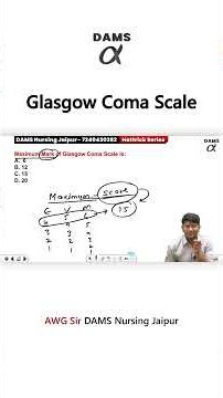 📚⚖️ GCS SCALE | GLASGOW COMA SCALE 🧠| DAMS Nursing #norcet #norcetmcq #nursingofficer #norcet12