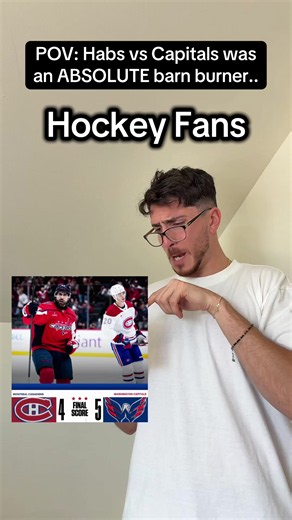 Habs vs Capitals: An Absolute Barn Burner POV for Hockey Fans