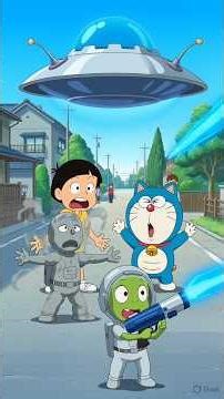 ALIEN ATTACK IN TOKYO! 🛸😱 | Bheem vs Alien Robot! 🦾 #shorts #shortvideo #doraemon @panther.144og