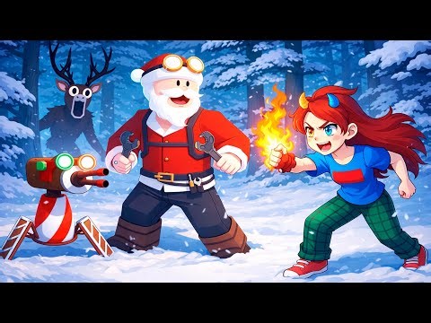 😱SAVED SANTA'S WORKSHOP 99 NIGHTS IN THE FOREST in Roblox