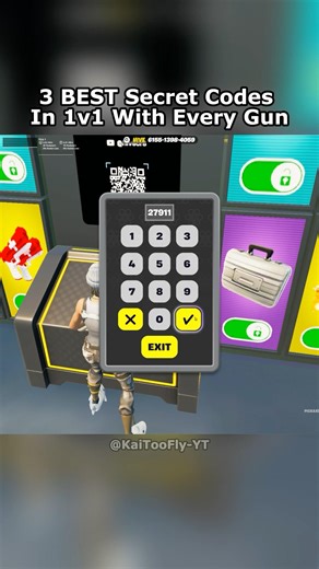 3 BEST Secret Codes In 1v1 With Every Gun 🤫 #fortnite #gaming #fortniteclips