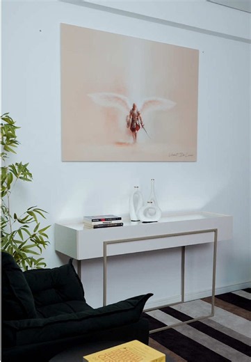 Quadro São Miguel Defensor Celestial - Coleção Minimalista do artista Vicent De Lucca