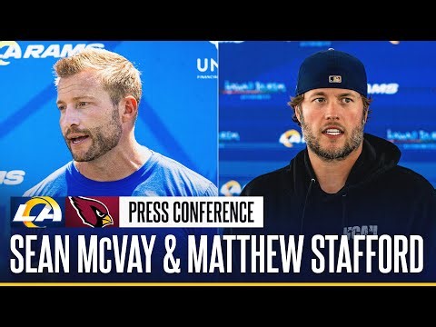 LIVE: Sean McVay & Matthew Stafford Postgame Press Conference Following Win Over The Cardinals