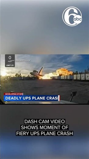 Dash cam video shows moment of fiery UPS plane crash
