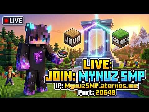 🔴 LIVE: Join My Minecraft Server (Java + Bedrock Crossplay) 🌍