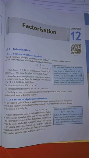 Class 8th Maths Chapter 12 Factorisation Textbook Exercise 12.3 Solution #newncert #class8maths