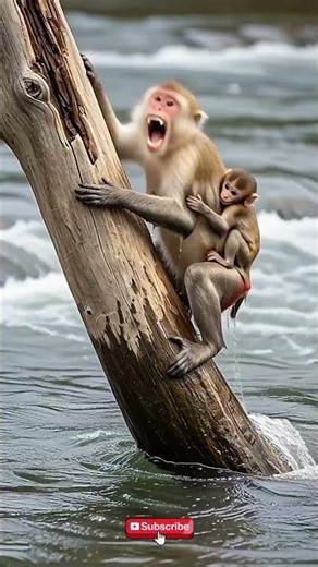 Mother Nature’s Purest Instinct‼️ The Incredible River Crossing Survival