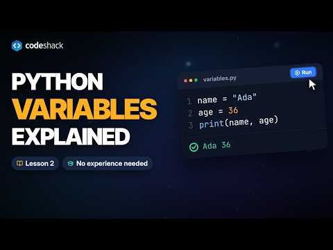 Python Variables Explained for Beginners (Lesson 2)