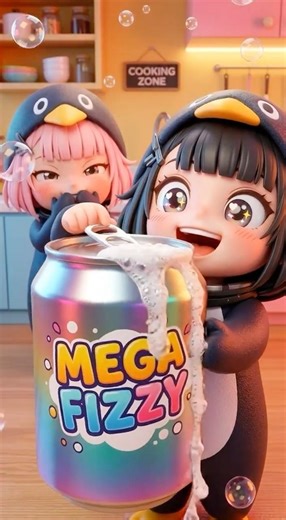 Shaken Soda Explosion Sends Gugu Gaga Flying🚀😂 #shorts #gugugaga