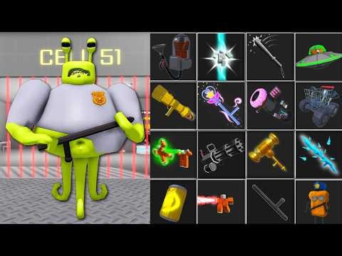 ALIEN BASE BARRY PRISON (OBBY) NEW SKIN UNLOCKED | Use All Items Vs All Morphs Full Gameplay Escape