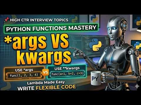 Master Python Functions | *args, kwargs, Lambda & Real Examples