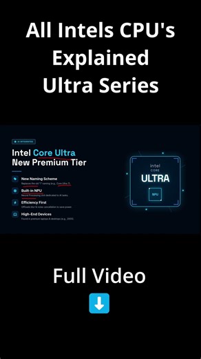 Intel Ultra CPUs Explained 🤖 New Gen Power