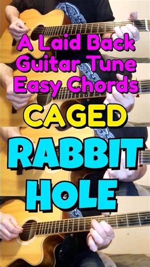 🐰🕳️RABBIT HOLE🕳️🐇🎸Laid Back Guitar Easy Chords & Picking🎸USE'S CAGED🎸🙏Please Read Description!🙏