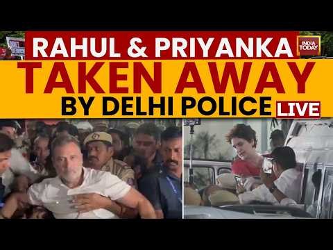 LIVE: Rahul Gandhi Detained By Delhi Police After 9 Hours Of Dharna At Akashvani Bhavan |Cong vs CEC