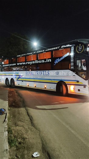 VOLVO 9600 amazing Turning😍ROYAL TRAVELS VOLVO Multi axle sleeper Driven by Kamal anna💥#shorts#volvo