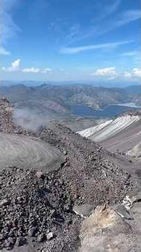 Aerial tour of Mount St. Helens Crater #science #shorts #mountsthelens #helicopter
