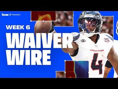 Fantasy Football Waiver Wire Pickups: MUST-HAVE Targets, Streamers & Drops (Week 6)