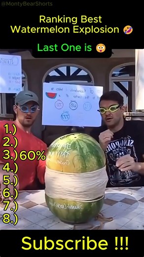 Ranking Best Watermelon Explosion 😱💀 #shorts #ranking #trending