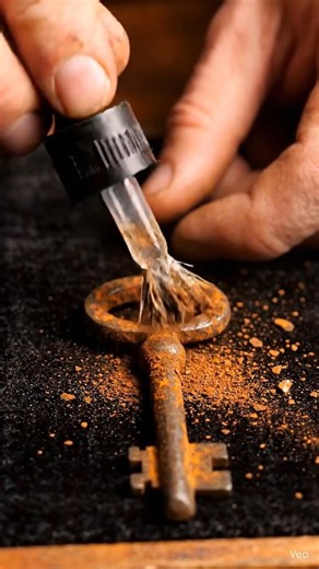 Ancient Rusty Key Restoration ASMR 🔑 Satisfying Antique Metal Cleaning in Ultra 4K