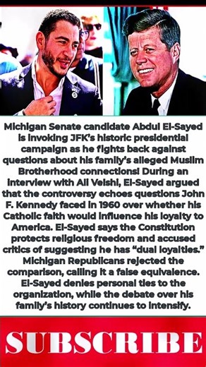 Abdul El-Sayed FIRES BACK With JFK Comparison Over Muslim Brotherhood Controversy!