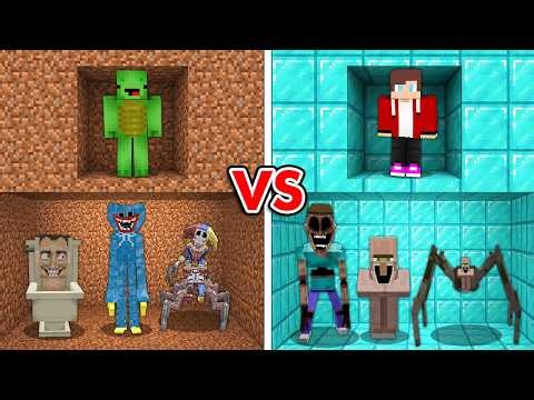 なんでも掘れるマインクラフトでモンスター勝負をした結果！？