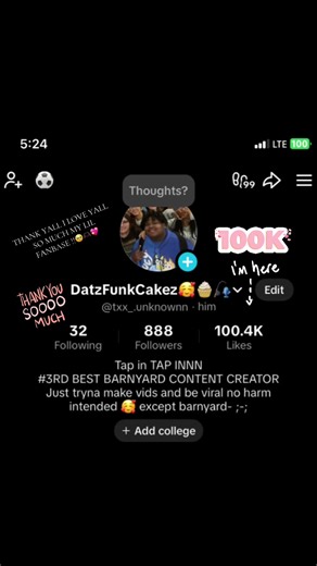 TYSM FOR 100k LIKES I LOVE YALL MY LIL FUNKCAKEZ #100klikes #fyp #happyasf #imadeit #queenshit