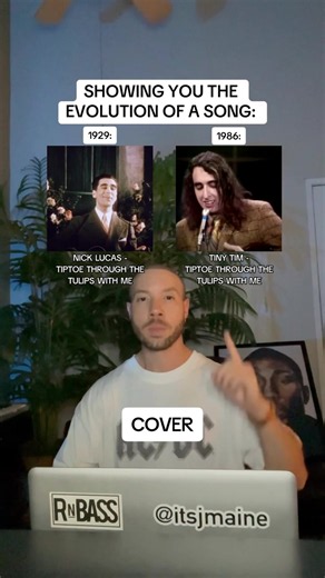 Showing you the evolution of a song: tiny tim “tiptoe through the tulips with me” #tinytim #music