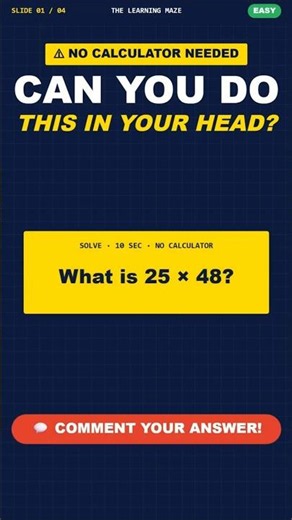The Mental Maths Trick Nobody Teaches You 🤯 #shorts